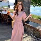 新款露腰连衣裙221-975P135K188，女装连衣裙，2B148