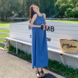 新款挂脖无袖连衣裙长裙221-997P135K199，女装连衣裙，2B148