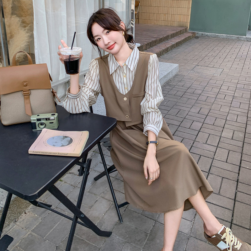 221新款假三件连衣裙221-902P130K188,女装连衣裙,2B148