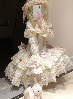 【尾款】方糖匣子Lolita白日梦低腰doll感洛丽塔可爱op连衣裙