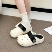 踩屎感舒适包头拖外穿一脚蹬拖鞋 女夏季 星星铆钉凉拖鞋 潮流个性