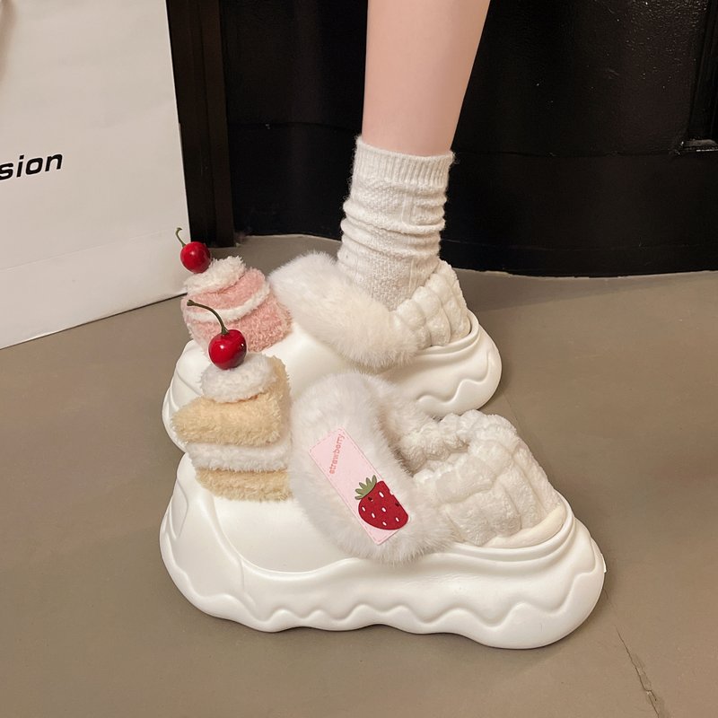 甜妹外穿松糕单鞋女冬季小个子