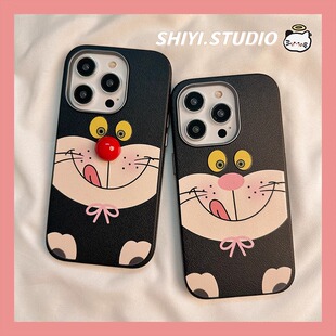 超萌路西法猫咪适用三星s24fe手机壳s23ultra新款 a71可爱s21fe童话a04卡通a13女a22皮质a31可爱a42小众a53