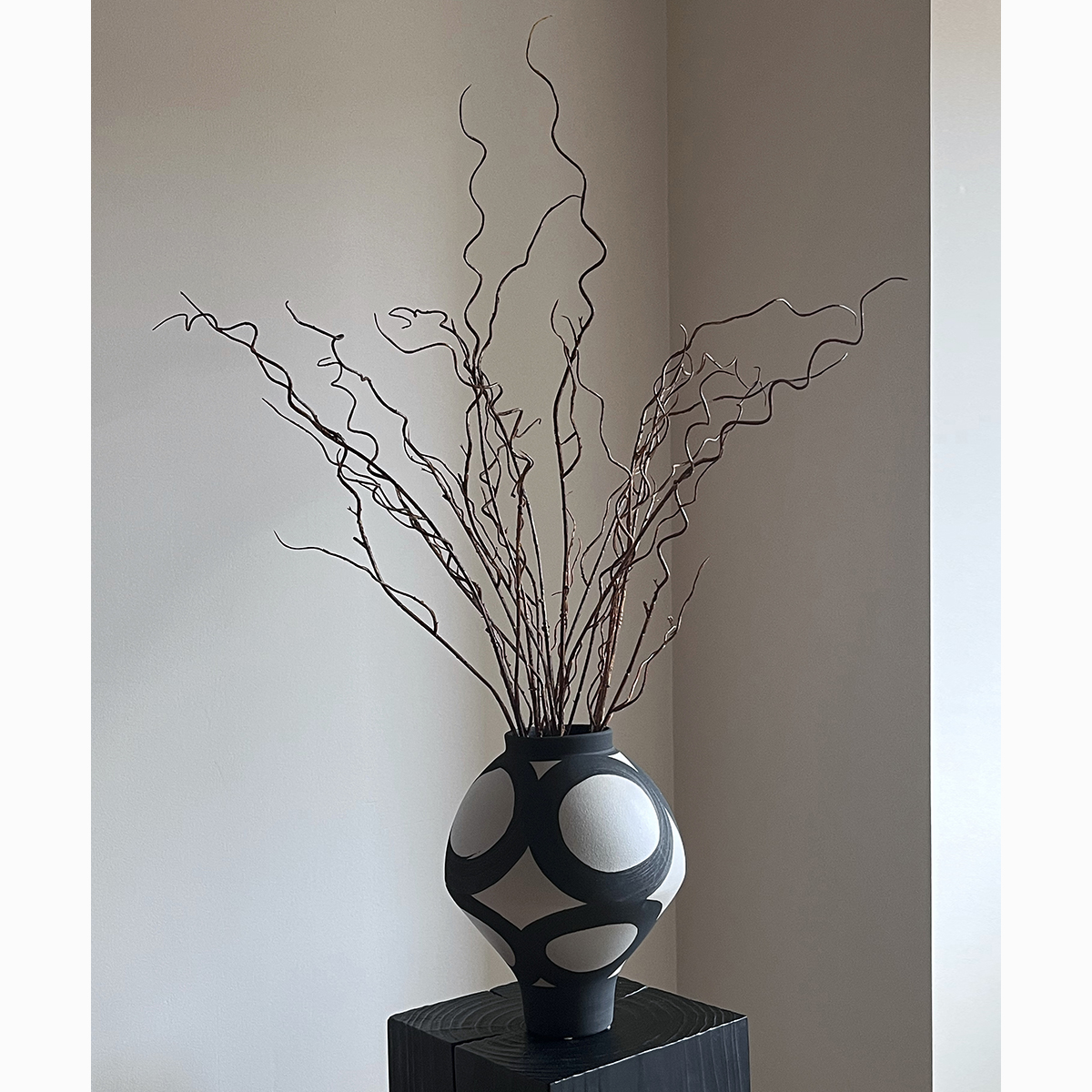 仿真假花枯枝龙柳侘寂风新中式家居售楼处样板间客厅边柜茶室摆件