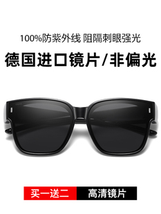 非偏光眼镜可作为近视眼镜男女,大框架瘦身看通用太阳镜驾驶高清