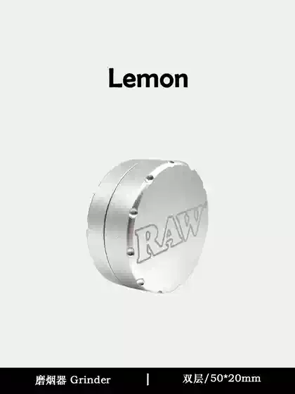 RAW 2-Layer Metal Aluminum Herb Grinder, Ultra-Thin Portable Small, Sharp Pipe Accessory