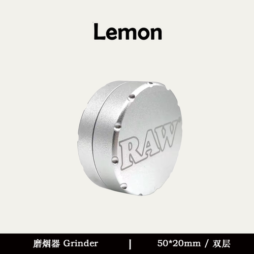 RAW磨烟器双层研磨器金属铝小型便携随身超薄grinder烟斗配件锋利