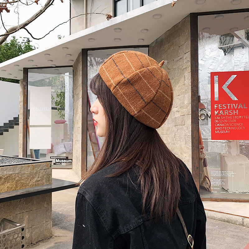 Official Nike Korean Edition Beret fashion Fur Star anise Hat Autumn and winter Versatile England Pumpkin Hatin the Accessories/Leather belt/Hat/Muffler , Hat  category - from Buy2taobao.com to provide professional Taobao agent buy service