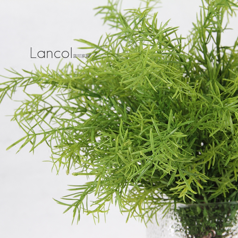 Lancol优质仿真花 绿色热带蕨类植物草 客厅室内植物墙装饰花假花