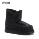 mou秋冬ESKIMO 18羊皮毛一体 弹力厚底雪地靴短靴