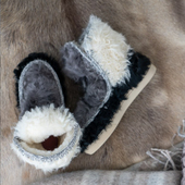 mou冬季 女士爱斯基摩迷你休闲大熊猫配羊毛羊皮毛一体冬靴雪地靴