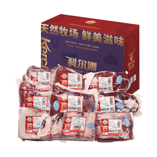 内蒙特产 谷饲生鲜牛肉 年货礼盒 科尔沁冷鲜肉礼盒3kg 工厂直发