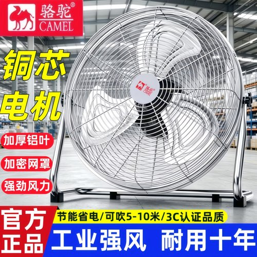 骆驼趴地扇工业电风扇大风力商用大功率工厂台式落地扇静音爬地扇