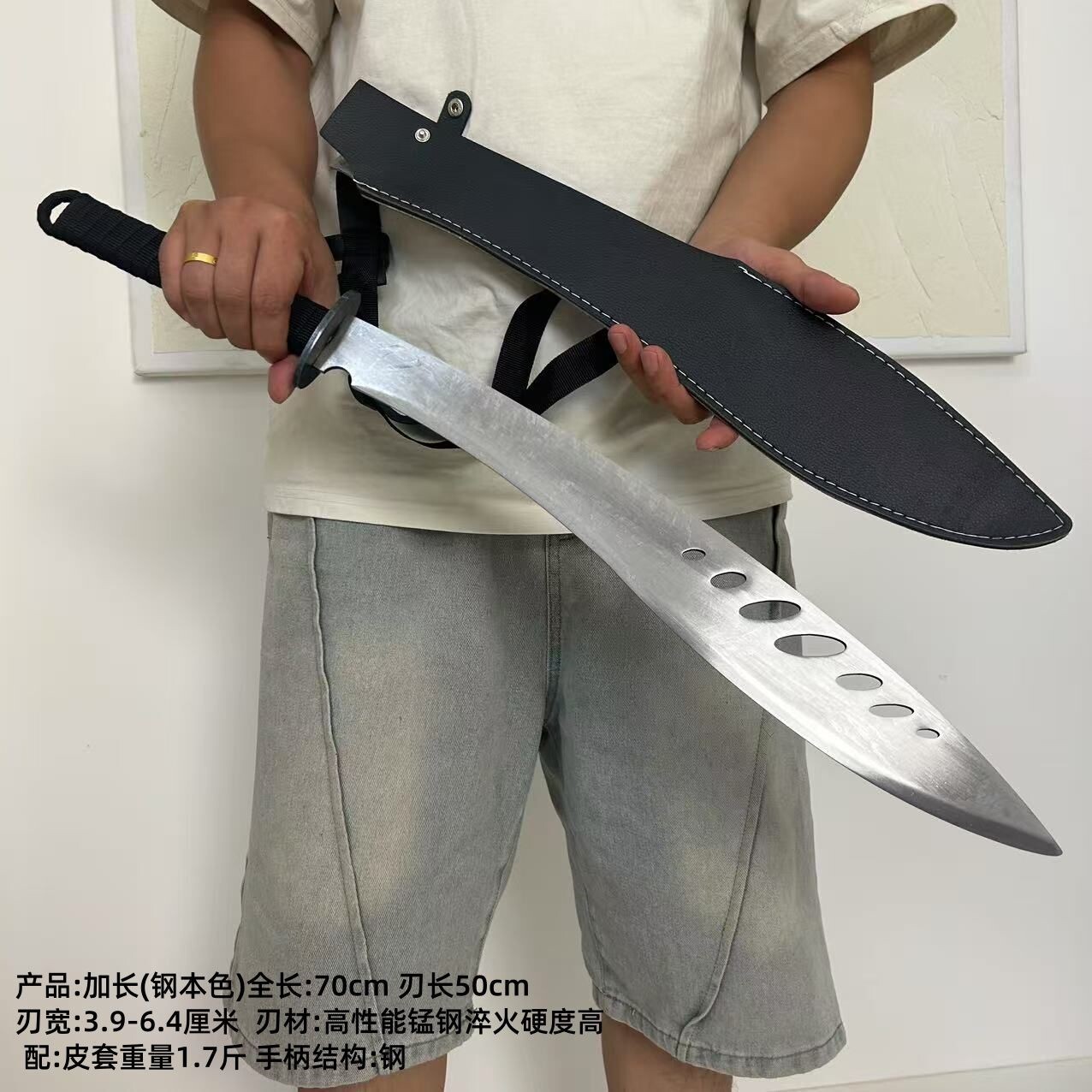 唐横刀高锰钢刀剑军刃绣春刀轨道钢大刀斩马刃砍柴刀开山刃未开刃