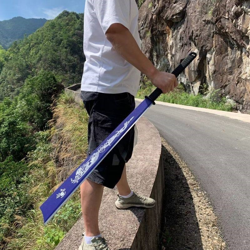 户外大刀一体龙骨摆件装饰开山刃高硬度长款直刀手工冷兵器未开刃