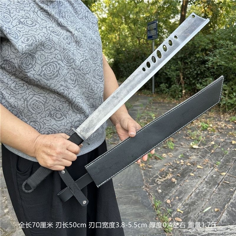 高硬度尼泊尔开山刃高锰钢一体龙骨古风野外刀具刀剑唐横刀未开刃