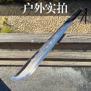 锻造健身开路山刀长刃刀轨道钢收藏古风军刀直刀龙泉冷兵器未开刃