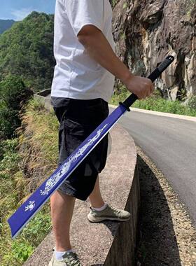 砍大刀家居牛尾刀古风中国唐横刀一体龙骨战术车载摆件装饰未开刃