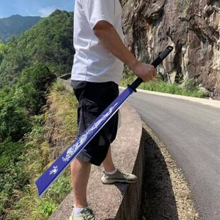 砍大刀家居牛尾刀古风中国唐横刀一体龙骨战术车载摆件装饰未开刃