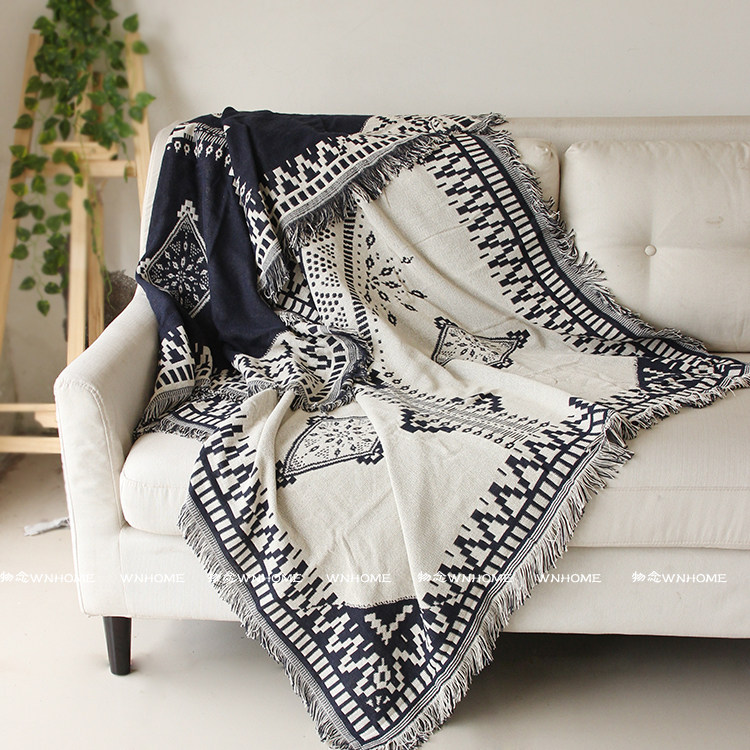 外贸北欧风民宿酒店沙发防尘保护罩套休闲毯沙发巾毯子地毯床盖,居家布艺,沙发套,淘宝优惠券,粉丝福利购,淘宝优惠卷