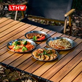 LTHW旅腾 餐具户外便携露营野餐盘不锈钢碟子304坚固耐用菜碟盘子
