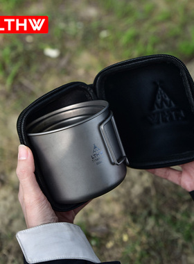 LTHW旅腾户外折叠水杯收纳包便携式杯子包露营野餐徒步杯包带挂扣