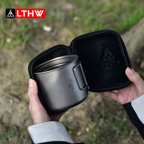 户外折叠纯钛水杯可烧水