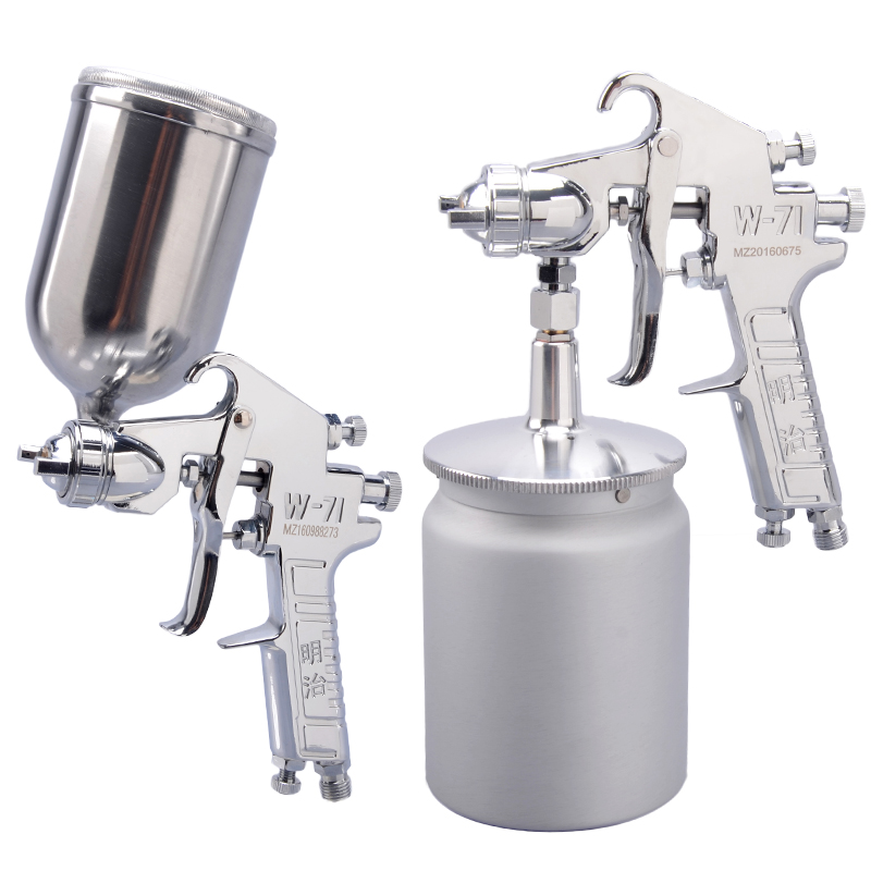 日本明治W-71喷漆枪W-77高雾化气动汽车家具喷壶家用油漆喷枪神器