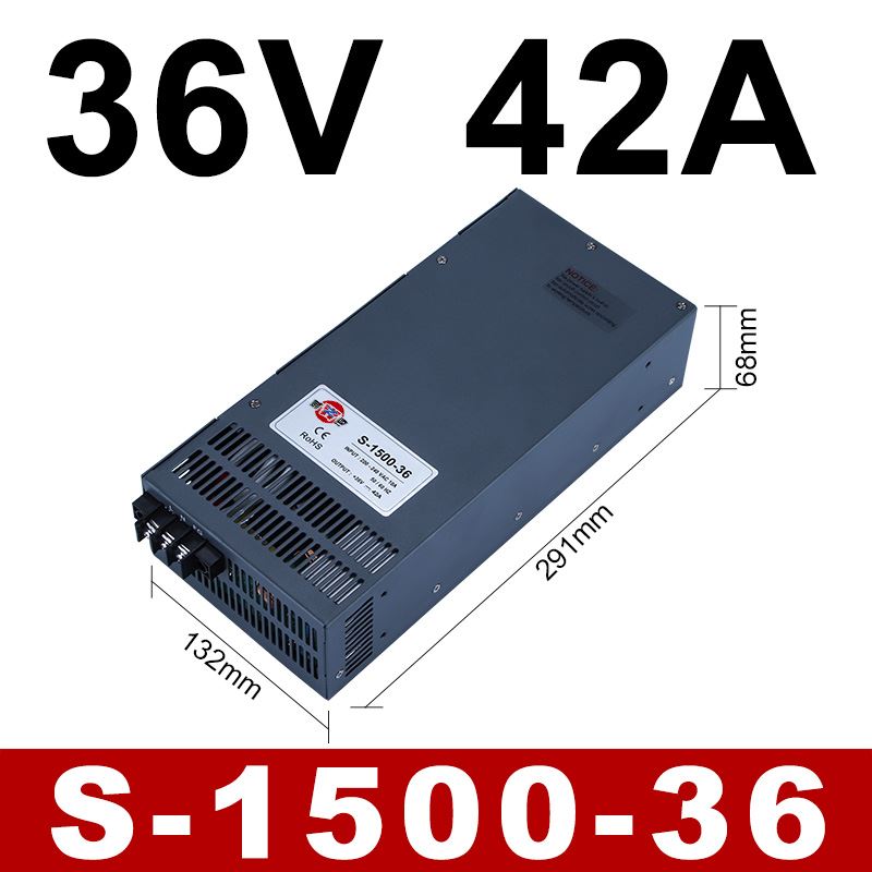 明纬S-1500-24V60A大功率48V30A开关电源36V40A工业12V125A变压器