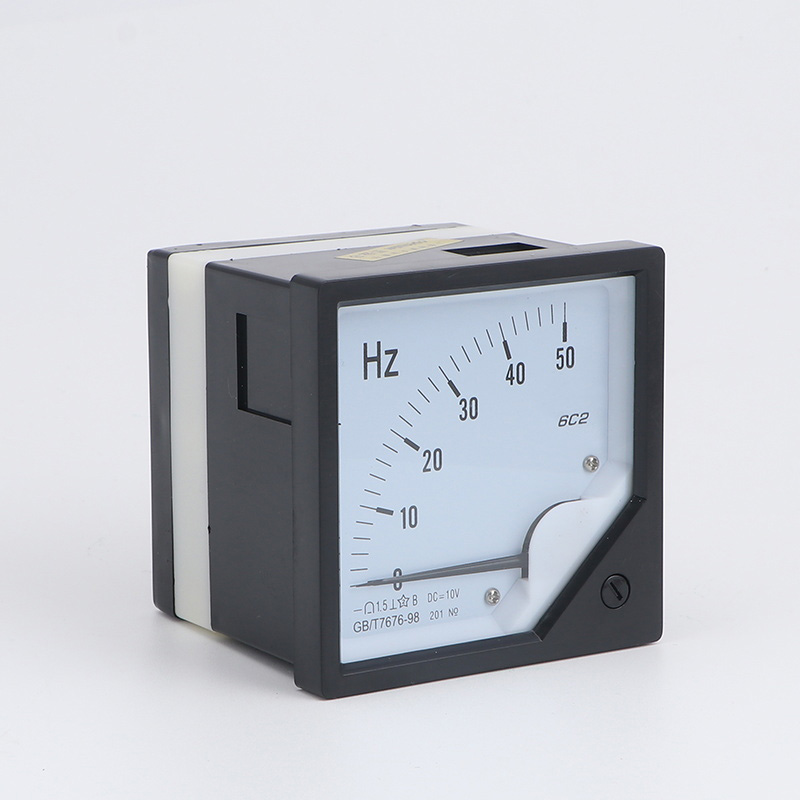 6C2 6L2频率表0-50HZ赫兹表直流DC10V型4-20MA电流电压表45-55HZ