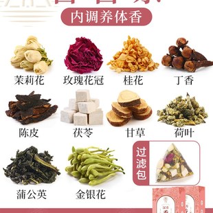【生香茶】养体香香水茶茉莉花玫瑰花桂花丁香陈皮荷叶茯苓养生茶