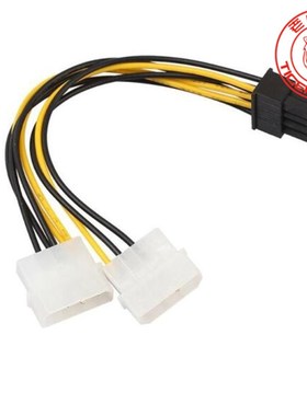 IDE转显卡8pin电源线 双D型大4pin转8pinN显卡电源线 双4P转8P