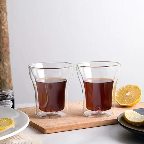 bodum波顿双层玻璃杯隔热耐热加厚水杯牛奶杯250ml组合装2只