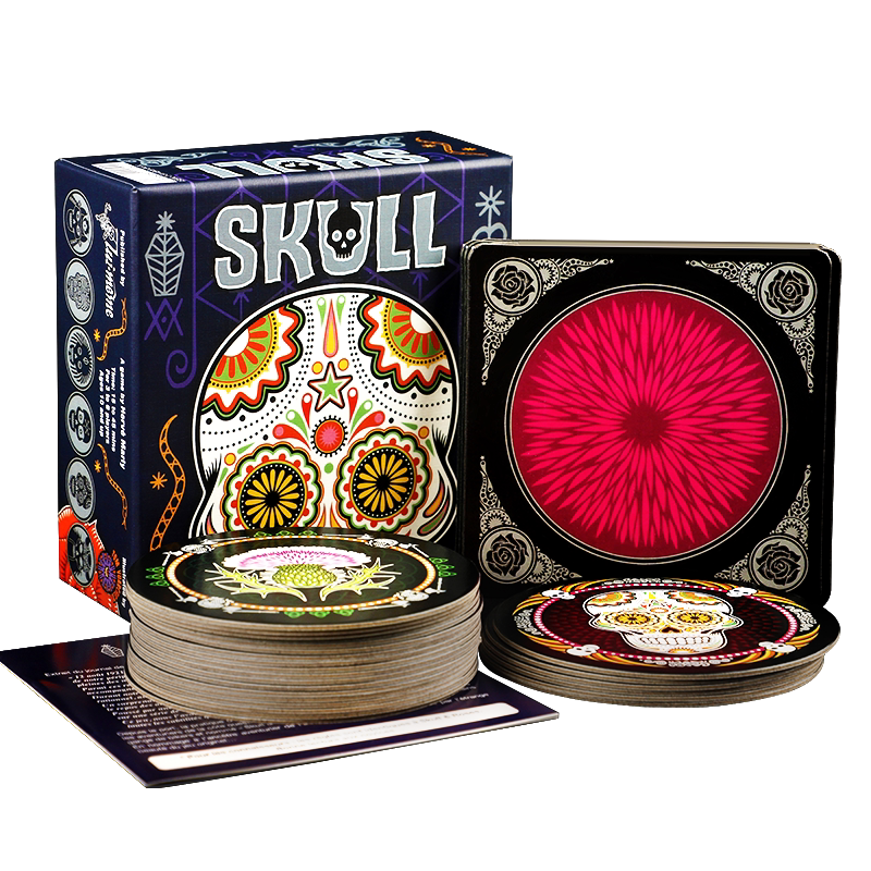 SKULL玫瑰与骷髅牌桌游毛线吹牛猜测策略博弈运气成人聚会游戏