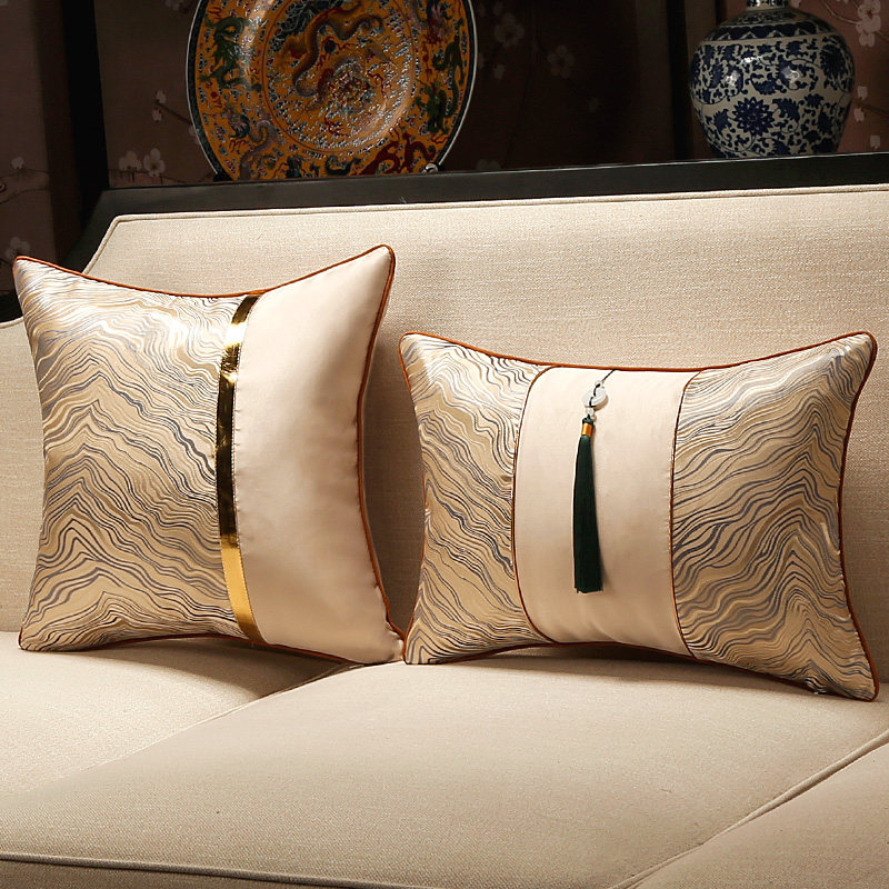 新中式抱枕红木沙发靠垫中国风客厅轻奢床头靠包靠背靠枕腰枕含芯