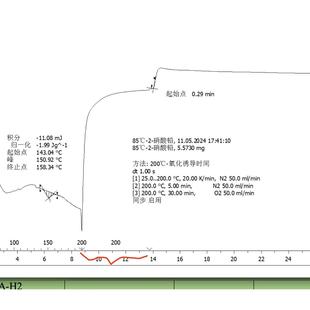 氧化诱导时间升降温曲线 扫描量热仪DSC 同步热分析测试 TA差式