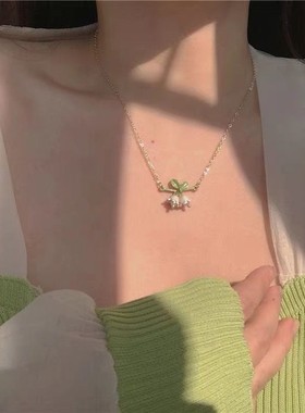 铃兰花项链手链女轻奢小众复古设计铃兰花闺蜜项链手链礼物