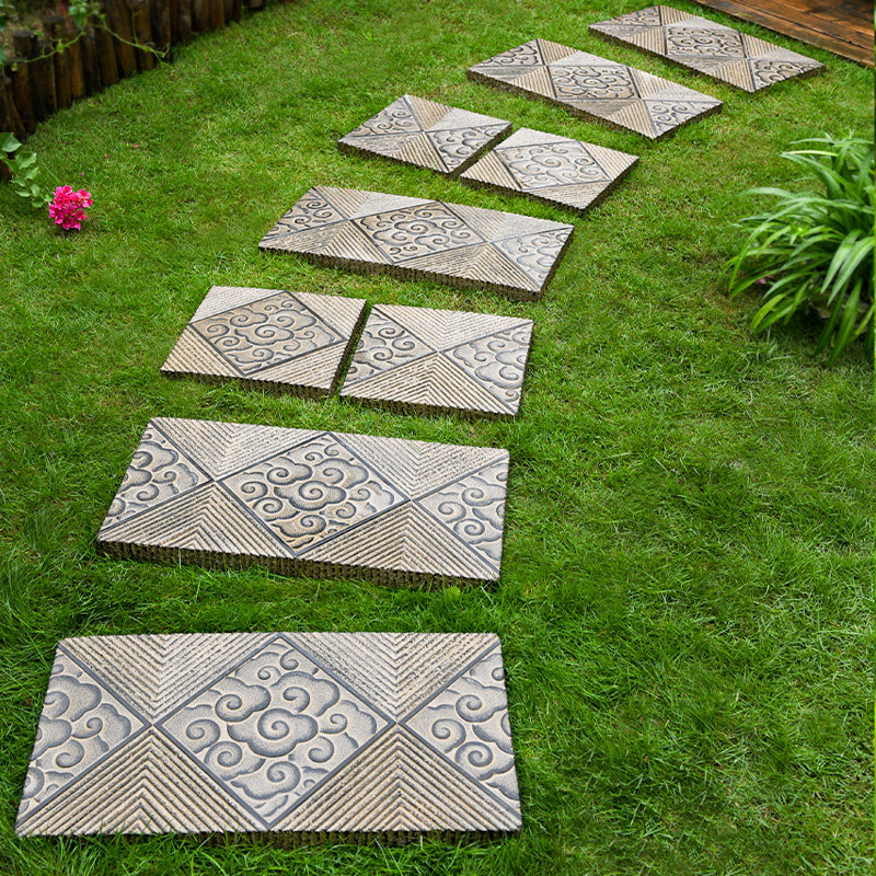 庭院户外草坪铺路石摆件脚踏石汀步石石板花园地面垫脚石室外地砖