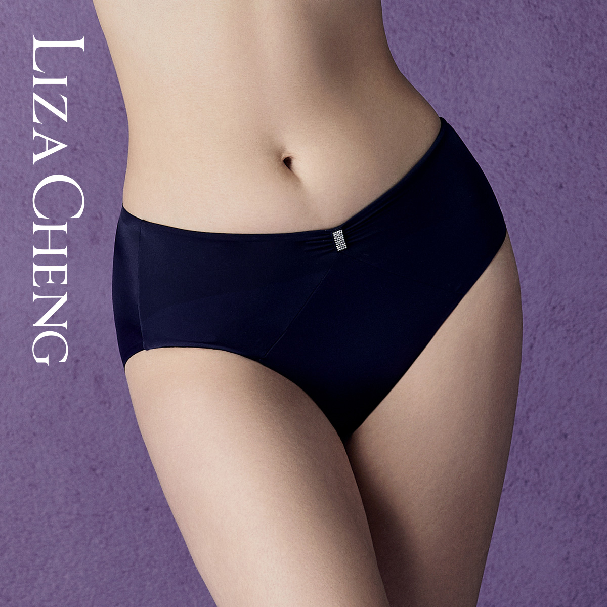 【钻石系列】Liza Cheng光面无痕中腰三角裤薄款冰丝内裤女L29891-封面