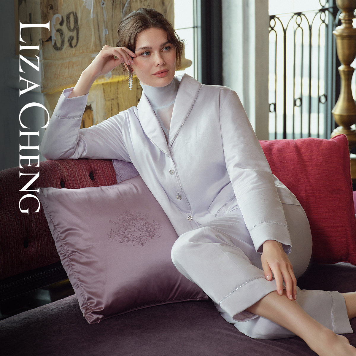 LizaCheng商场同款冬季新品厚款家居服套装夹棉桑蚕丝睡衣LL00232,女士内衣/男士内衣/家居服,睡衣/家居服套装,淘宝优惠券,粉丝福利购,淘宝优惠卷