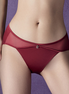 【钻禧系列】LizaCheng光面简约内裤春夏薄款中腰三角裤女L2W0173