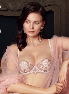 Liza Cheng法式甜心单层薄款性感内衣刺绣蕾丝兔耳朵文胸LB00168