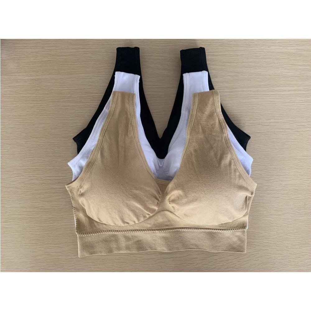 三件套  双层运动大码文胸钢圈带胸垫背心式女内衣运动文胸美背