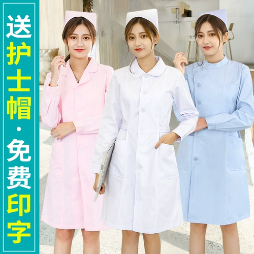Униформа медсестры, белый халат, кукла, лонгслив, рабочий комплект, короткий рукав, кукольный воротник, для салонов красоты, большой размер