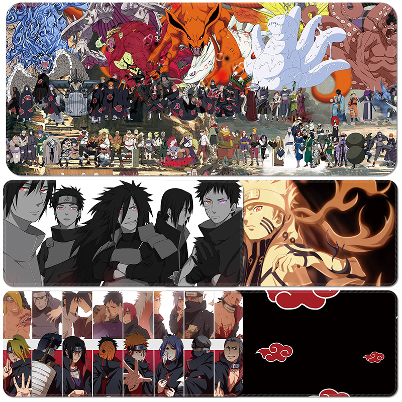 鼠标垫火影忍者超大桌垫动漫男女生电竞办公电脑桌垫防滑锁边办公桌垫
