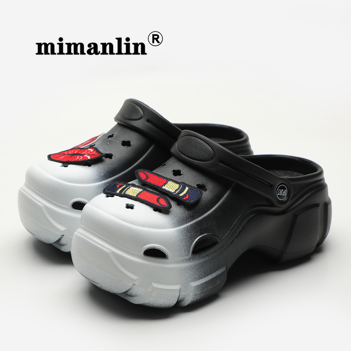 增高7cm拖鞋洞洞鞋女夏季外穿个性防滑软底轻便时尚网红超火凉鞋