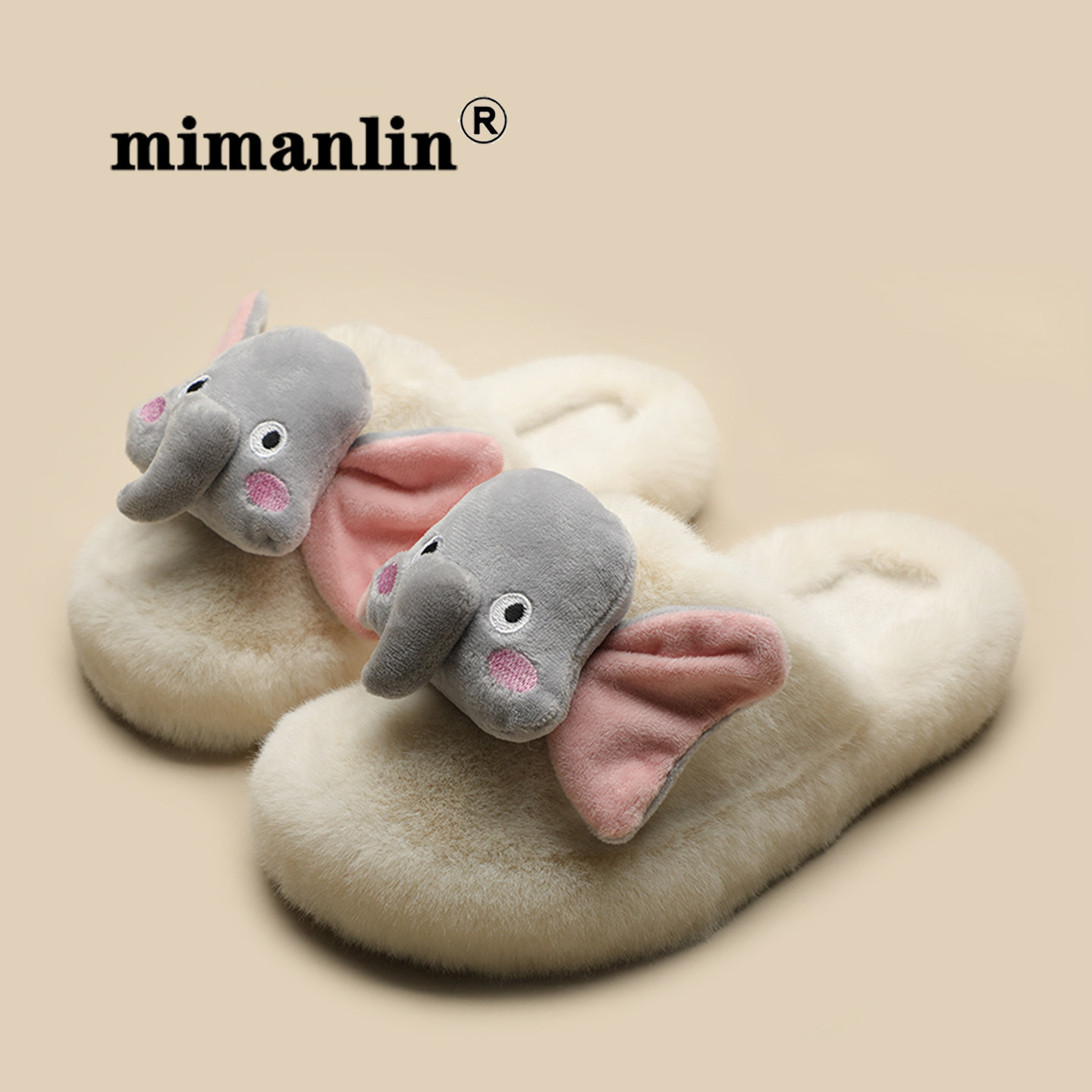 卡通平底毛毛拖鞋女士新款秋冬居家保暖防滑可爱办公室懒人棉拖鞋,女鞋,毛毛鞋,淘宝优惠券,粉丝福利购,淘宝优惠卷