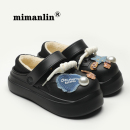 加绒洞洞鞋女秋冬季2024新款外穿防滑保暖棉拖鞋包跟月子毛毛棉鞋