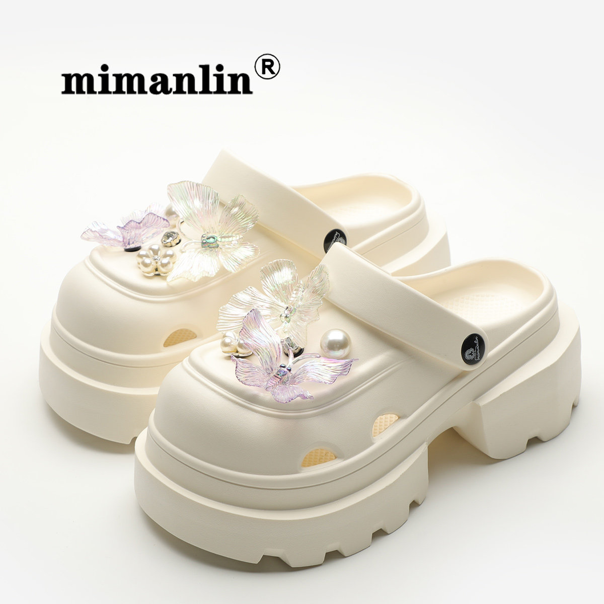 巨好看增高凉鞋女外穿时尚高级感夏季配裙子白色结婚厚底洞洞鞋子,女鞋,休闲凉鞋,淘宝优惠券,粉丝福利购,淘宝优惠卷