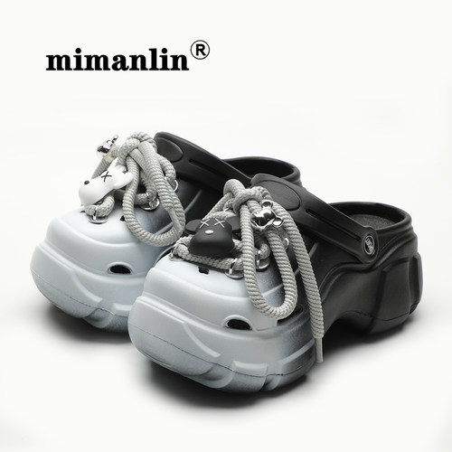 厚底巨好看超火洞洞鞋女款2025新款夏季外穿防滑防臭增高沙滩凉鞋